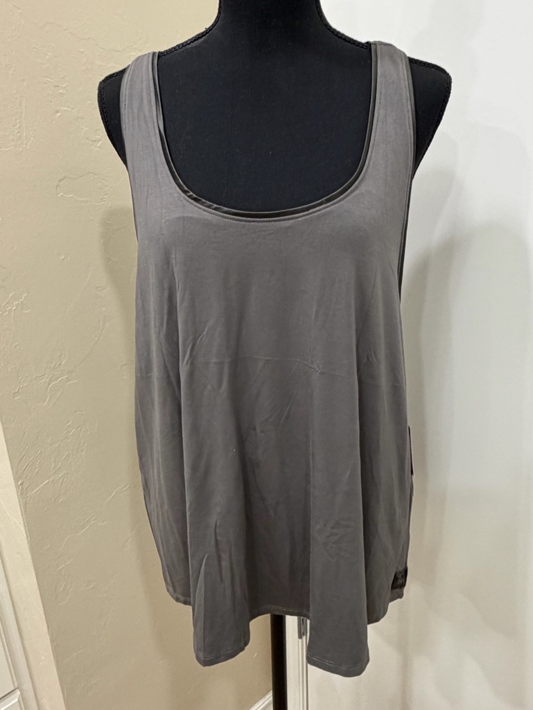 Nwt Faceplant Dreams Bamboo Women's Scoop Neck Tank Top - Gray